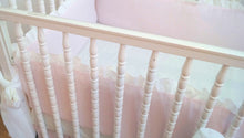 Crib Bumper  -  Linen Crib Bedding  - Girl  Nursery