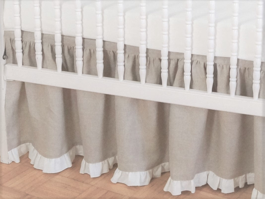 Crib Skirt gender neutral crib bedding MOODS Moods The Linen