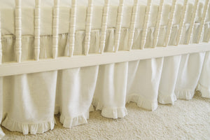 Crib Skirt - with ruffle - Moods The Linen Store