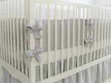 Gray Linen Crib Bedding Set - Moods The Linen Store