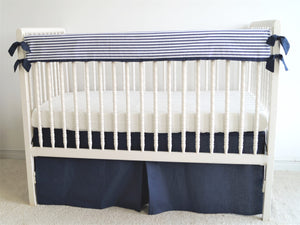 Crib Rail Cover - Nautical crib bedding - Moods The Linen Store