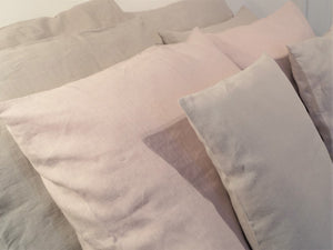 Powder Pink Linen Pillowcase - Moods The Linen Store