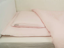 Linen Baby Bedding - girl baby bedding,  pink  linen  bedding
