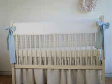 White Crib Rail Cover - Boy nursery