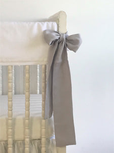 Linen Crib Bows, Nursery decor