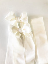 Linen Crib Bows, Nursery decor