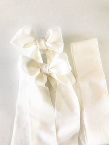 Linen Crib Bows, Nursery decor