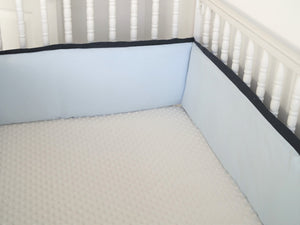 Linen Crib Bedding Set  - Navy blue boy crib bedding - Moods The Linen Store