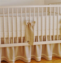 Crib Skirt -gender neutral crib bedding - Moods The Linen Store