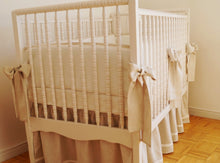 Crib Skirt -gender neutral crib bedding - Moods The Linen Store