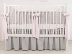 Linen Crib Bedding Set - Girl - Moods The Linen Store