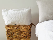 White Linen Duvet Cover - with ties
