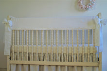 White Crib Rail Cover - Neutral nursery