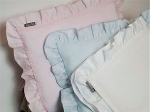 Ruffled Linen Pillowcases  -  pure linen