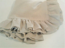 Ruffled Linen Blanket  -  pure linen summer blanket MOODS - Moods The Linen Store