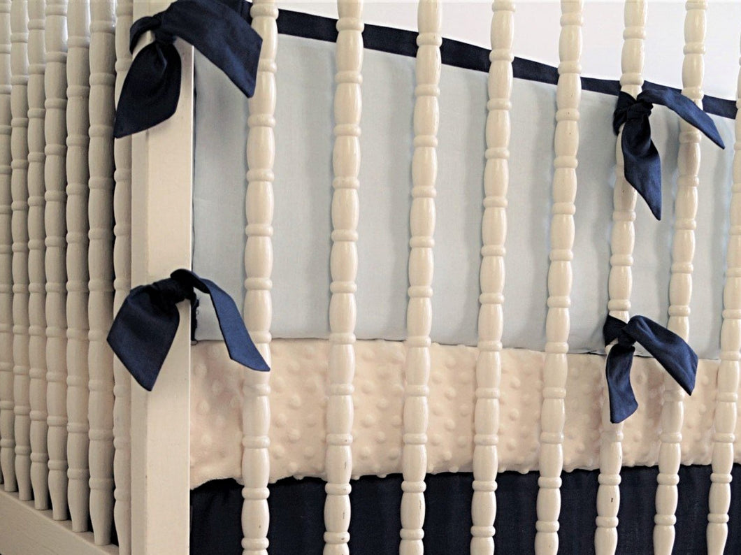 Navy blue crib sheet online