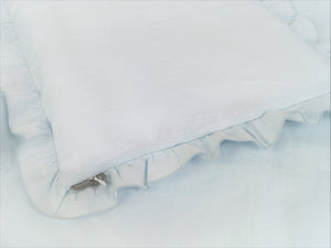 Ruffled Linen Pillowcases  -  pure linen
