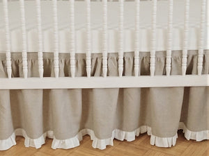 Crib Skirt -gender neutral crib bedding