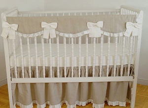 Crib Rail Cover - gender neutral  crib bedding - Moods The Linen Store