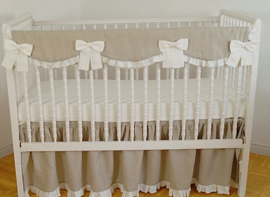 Cream sales crib bedding