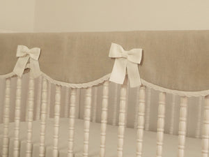 Crib Rail Cover - Pure linen crib bedding - Moods The Linen Store