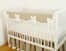 Crib Rail Cover - gender neutral  crib bedding - Moods The Linen Store