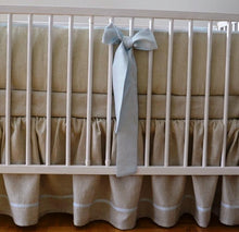 Crib Skirt - boy crib bedding - Moods The Linen Store