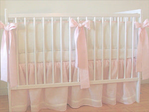Crib Skirt - Girl crib bedding - Moods The Linen Store