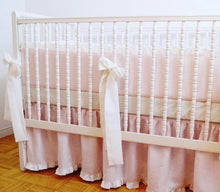 Crib Skirt - Girl crib bedding - Moods The Linen Store