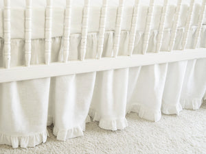 Crib Skirt - with ruffle - Moods The Linen Store