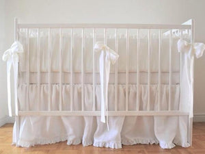 Crib Skirt - with ruffle - Moods The Linen Store