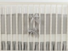 Gray Linen Crib Bedding Set - Moods The Linen Store