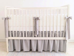 Linen Crib Bedding  - Gender Neutral Nursery - Moods The Linen Store
