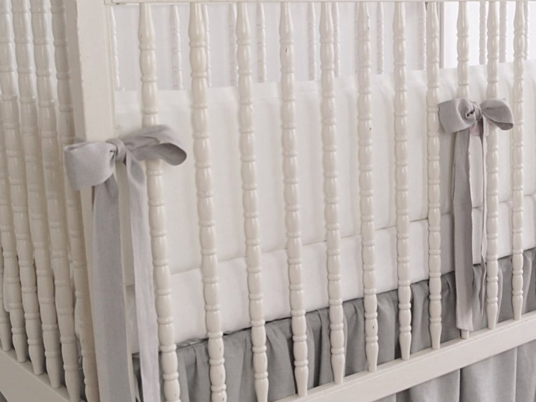 Linen Crib Bedding  - Gender Neutral Nursery - Moods The Linen Store