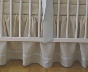 Linen Crib Bedding Set - Boy nursery - Moods The Linen Store