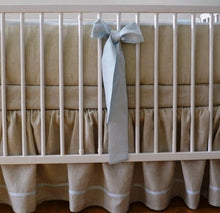 Linen Crib Bedding Set - Boy nursery - Moods The Linen Store