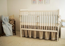 Linen Crib Bedding Set - Boy Nursery - Moods The Linen Store