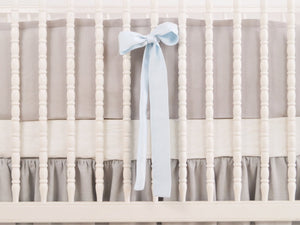 Linen Crib Bedding Set - Boy Nursery - Moods The Linen Store
