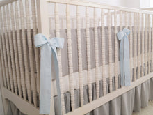 Linen Crib Bedding Set - Boy Nursery - Moods The Linen Store