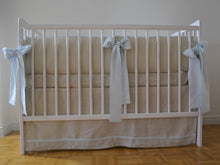 Linen Crib Bedding Set  - Boy nursery bedding - Moods The Linen Store