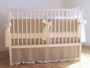 Linen Crib Bedding Set -  Nursery bedding - Moods The Linen Store