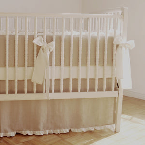 Linen Crib Bedding Set -  Nursery bedding - Moods The Linen Store