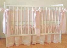 Pink Linen Crib Bedding Set  - Girl Nursery - Moods The Linen Store