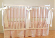 Pink Linen Crib Bedding Set  - Girl Nursery - Moods The Linen Store