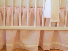 Pink Linen Crib Bedding Set  - Girl Nursery - Moods The Linen Store