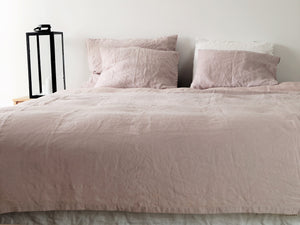 Dusty Pink  Linen Duvet Cover - with ties