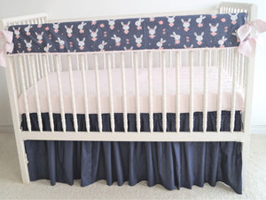 Crib Skirt - gender neutral crib bedding - Moods The Linen Store