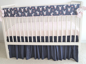Crib Skirt - gender neutral crib bedding - Moods The Linen Store