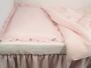 Linen Baby Bedding - girl bedding