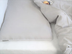 Linen Baby Bedding -unisex baby bedding, gray bedding